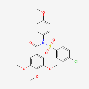 N-[(4-chlorophenyl)sulfonyl]-3,4,5-trimethoxy-N-(4-methoxyphenyl)benzamide