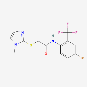 N-[4-bromo-2-(trifluoromethyl)phenyl]-2-[(1-methyl-1H-imidazol-2-yl)thio]acetamide