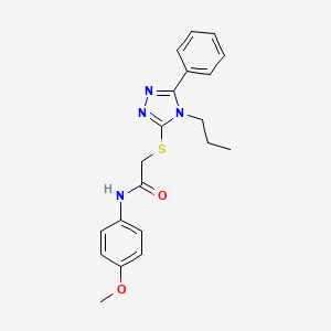 N-(4-methoxyphenyl)-2-[(5-phenyl-4-propyl-4H-1,2,4-triazol-3-yl)thio]acetamide