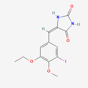 (5E)-5-(3-ethoxy-5-iodo-4-methoxybenzylidene)imidazolidine-2,4-dione