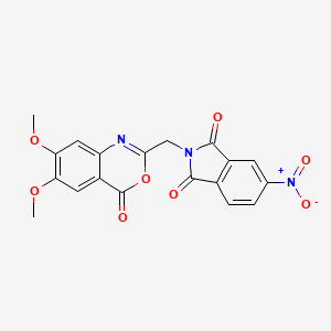 2-[(6,7-dimethoxy-4-oxo-4H-3,1-benzoxazin-2-yl)methyl]-5-nitro-1H-isoindole-1,3(2H)-dione