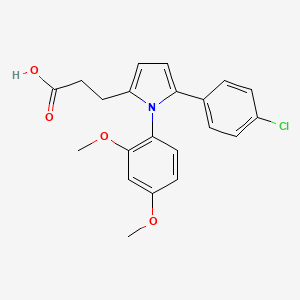 3-[5-(4-chlorophenyl)-1-(2,4-dimethoxyphenyl)-1H-pyrrol-2-yl]propanoic acid