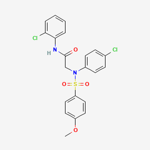 N~1~-(2-chlorophenyl)-N~2~-(4-chlorophenyl)-N~2~-[(4-methoxyphenyl)sulfonyl]glycinamide