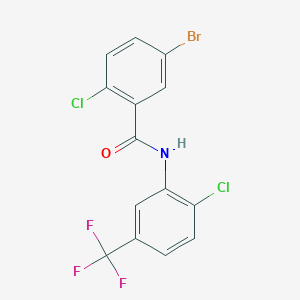 5-bromo-2-chloro-N-[2-chloro-5-(trifluoromethyl)phenyl]benzamide