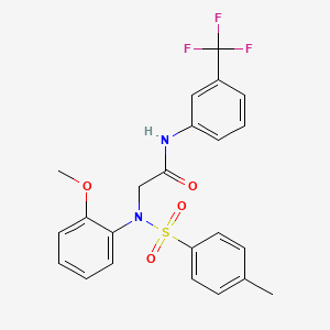 2-[N-(2-METHOXYPHENYL)4-METHYLBENZENESULFONAMIDO]-N-[3-(TRIFLUOROMETHYL)PHENYL]ACETAMIDE