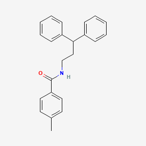 molecular formula C23H23NO B3640461 N-(3,3-diphenylpropyl)-4-methylbenzamide 