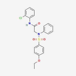 molecular formula C22H21ClN2O4S B3640472 N-(2-CHLOROPHENYL)-2-(N-PHENYL4-ETHOXYBENZENESULFONAMIDO)ACETAMIDE 