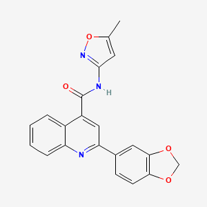 2-(2H-1,3-BENZODIOXOL-5-YL)-N-(5-METHYL-1,2-OXAZOL-3-YL)QUINOLINE-4-CARBOXAMIDE