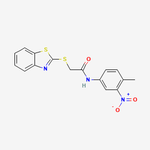 2-(1,3-benzothiazol-2-ylsulfanyl)-N-(4-methyl-3-nitrophenyl)acetamide