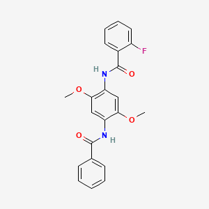 N-[4-(benzoylamino)-2,5-dimethoxyphenyl]-2-fluorobenzamide