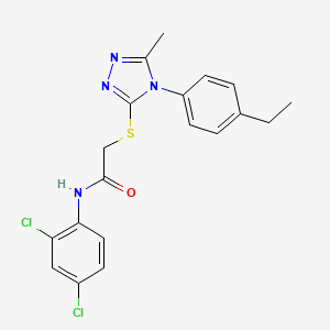 N-(2,4-dichlorophenyl)-2-{[4-(4-ethylphenyl)-5-methyl-4H-1,2,4-triazol-3-yl]thio}acetamide