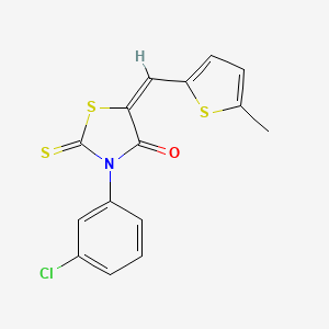 3-(3-chlorophenyl)-5-[(5-methyl-2-thienyl)methylene]-2-thioxo-1,3-thiazolidin-4-one