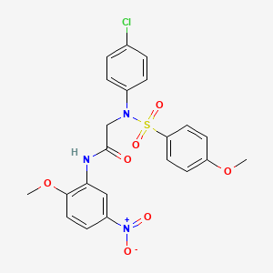 N~2~-(4-chlorophenyl)-N~1~-(2-methoxy-5-nitrophenyl)-N~2~-[(4-methoxyphenyl)sulfonyl]glycinamide