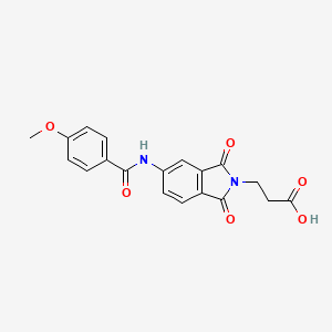 3-[5-(4-METHOXYBENZAMIDO)-1,3-DIOXO-2,3-DIHYDRO-1H-ISOINDOL-2-YL]PROPANOIC ACID