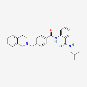 molecular formula C28H31N3O2 B3640547 2-{[4-(3,4-dihydro-2(1H)-isoquinolinylmethyl)benzoyl]amino}-N-isobutylbenzamide 