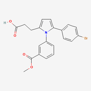 3-{5-(4-bromophenyl)-1-[3-(methoxycarbonyl)phenyl]-1H-pyrrol-2-yl}propanoic acid