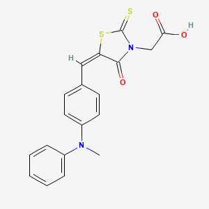 (5-{4-[methyl(phenyl)amino]benzylidene}-4-oxo-2-thioxo-1,3-thiazolidin-3-yl)acetic acid