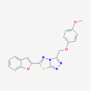 6-(1-Benzofuran-2-yl)-3-[(4-methoxyphenoxy)methyl][1,2,4]triazolo[3,4-b][1,3,4]thiadiazole