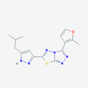 6-(3-isobutyl-1H-pyrazol-5-yl)-3-(2-methyl-3-furyl)[1,2,4]triazolo[3,4-b][1,3,4]thiadiazole