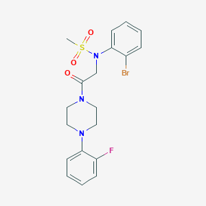 N-(2-bromophenyl)-N-{2-[4-(2-fluorophenyl)-1-piperazinyl]-2-oxoethyl}methanesulfonamide