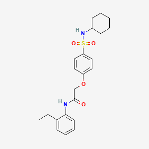 2-[4-(cyclohexylsulfamoyl)phenoxy]-N-(2-ethylphenyl)acetamide