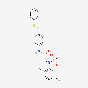 N~2~-(5-chloro-2-methylphenyl)-N~2~-(methylsulfonyl)-N~1~-{4-[(phenylthio)methyl]phenyl}glycinamide