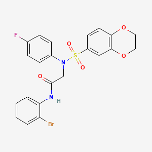 N~1~-(2-bromophenyl)-N~2~-(2,3-dihydro-1,4-benzodioxin-6-ylsulfonyl)-N~2~-(4-fluorophenyl)glycinamide