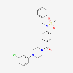 N-benzyl-N-(4-{[4-(3-chlorophenyl)-1-piperazinyl]carbonyl}phenyl)methanesulfonamide