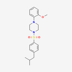 1-(2-METHOXYPHENYL)-4-[4-(2-METHYLPROPYL)BENZENESULFONYL]PIPERAZINE