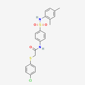 2-[(4-chlorophenyl)thio]-N-(4-{[(2,4-dimethylphenyl)amino]sulfonyl}phenyl)acetamide