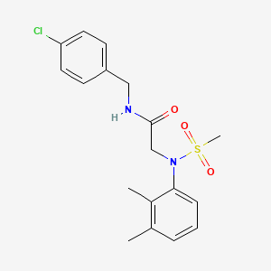 N-[(4-Chlorophenyl)methyl]-2-[N-(2,3-dimethylphenyl)methanesulfonamido]acetamide