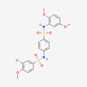 3-bromo-N-(4-{[(2,5-dimethoxyphenyl)amino]sulfonyl}phenyl)-4-methoxybenzenesulfonamide