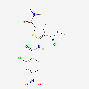 methyl 2-[(2-chloro-4-nitrobenzoyl)amino]-5-[(dimethylamino)carbonyl]-4-methyl-3-thiophenecarboxylate