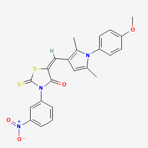 5-{[1-(4-methoxyphenyl)-2,5-dimethyl-1H-pyrrol-3-yl]methylene}-3-(3-nitrophenyl)-2-thioxo-1,3-thiazolidin-4-one