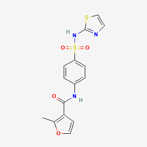 molecular formula C15H13N3O4S2 B3640700 2-methyl-N-[4-(1,3-thiazol-2-ylsulfamoyl)phenyl]furan-3-carboxamide 