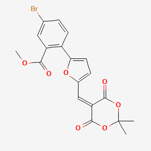 Methyl 5-bromo-2-[5-[(2,2-dimethyl-4,6-dioxo-1,3-dioxan-5-ylidene)methyl]furan-2-yl]benzoate