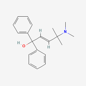 molecular formula C20H25NO B3640723 (E)-4-(dimethylamino)-4-methyl-1,1-diphenylpent-2-en-1-ol 