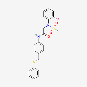 2-(2-fluoro-N-methylsulfonylanilino)-N-[4-(phenylsulfanylmethyl)phenyl]acetamide