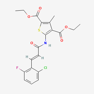 diethyl 5-{[3-(2-chloro-6-fluorophenyl)acryloyl]amino}-3-methyl-2,4-thiophenedicarboxylate