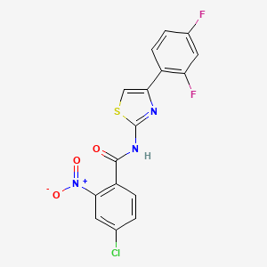 4-chloro-N-[4-(2,4-difluorophenyl)-1,3-thiazol-2-yl]-2-nitrobenzamide