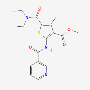 methyl 5-[(diethylamino)carbonyl]-4-methyl-2-[(3-pyridinylcarbonyl)amino]-3-thiophenecarboxylate