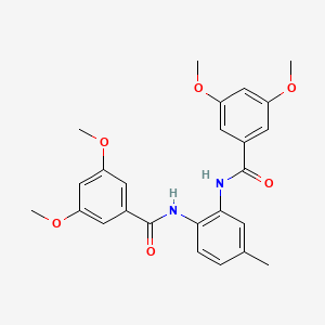 molecular formula C25H26N2O6 B3640771 N,N'-(4-methyl-1,2-phenylene)bis(3,5-dimethoxybenzamide) 