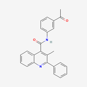 molecular formula C25H20N2O2 B3640802 N-(3-acetylphenyl)-3-methyl-2-phenylquinoline-4-carboxamide 