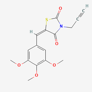 (5E)-3-prop-2-ynyl-5-[(3,4,5-trimethoxyphenyl)methylidene]-1,3-thiazolidine-2,4-dione