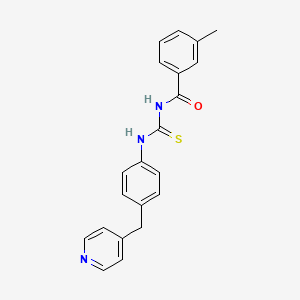 molecular formula C21H19N3OS B3640831 3-methyl-N-{[4-(pyridin-4-ylmethyl)phenyl]carbamothioyl}benzamide 