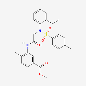 methyl 3-({N-(2-ethylphenyl)-N-[(4-methylphenyl)sulfonyl]glycyl}amino)-4-methylbenzoate