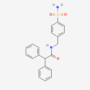 molecular formula C21H20N2O3S B3640871 N-[4-(aminosulfonyl)benzyl]-2,2-diphenylacetamide 