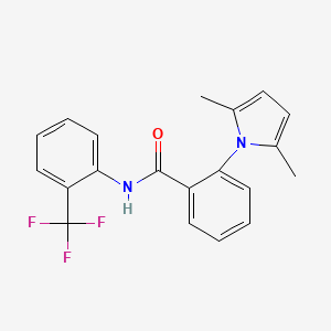 molecular formula C20H17F3N2O B3640873 2-(2,5-dimethyl-1H-pyrrol-1-yl)-N-[2-(trifluoromethyl)phenyl]benzamide 