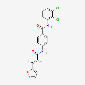 molecular formula C20H14Cl2N2O3 B3640879 N-(2,3-dichlorophenyl)-4-{[3-(2-furyl)acryloyl]amino}benzamide 