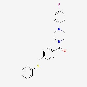 [4-(4-fluorophenyl)piperazin-1-yl]-[4-(phenylsulfanylmethyl)phenyl]methanone